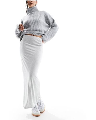 Miss Selfridge Low Rise Maxi Skirt - White