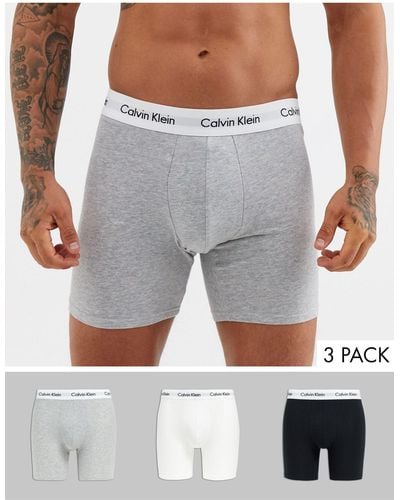 Calvin Klein 3 Pack Boxer Briefs - Grey