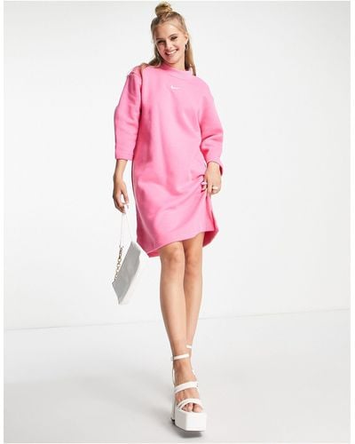 Nike Mini Swoosh Fleece Dress - Pink