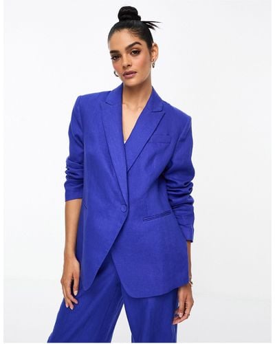 Mango Klassieke Blazer - Blauw