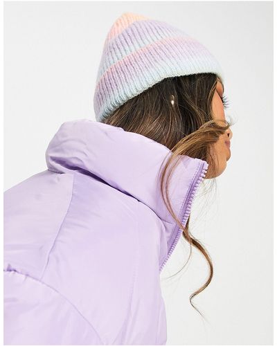 French Connection Ribbed Ombre Beanie Hat - Multicolour
