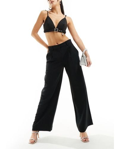 Abercrombie & Fitch Sloane High Waisted Tailored Trouser - Black