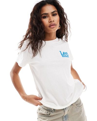 Lee Jeans Camiseta color con logo - Blanco