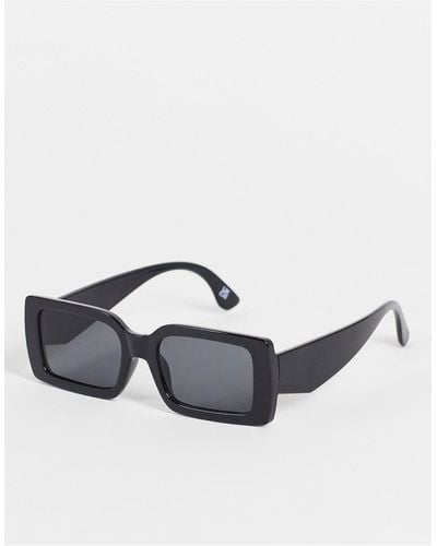 ASOS Oversized Chunky Rectangle Sunglasses With Smoke Lens - Black