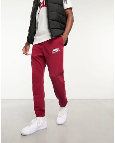 Nike Club - joggers rossi con logo - Rosso