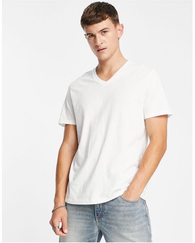 ASOS T-shirt con scollo a v - Bianco