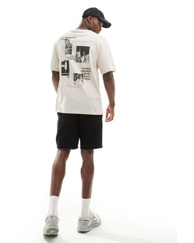 ADPT Oversized T-shirt With Placement Backprint - White