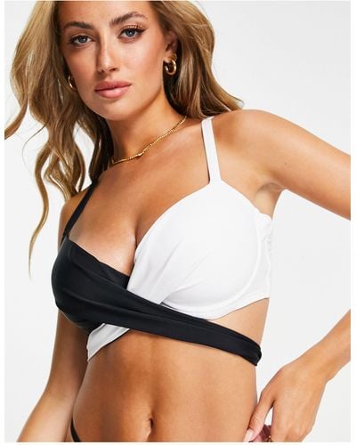 Pour Moi Fuller Bust Freedom Underwired Bikini Top - White