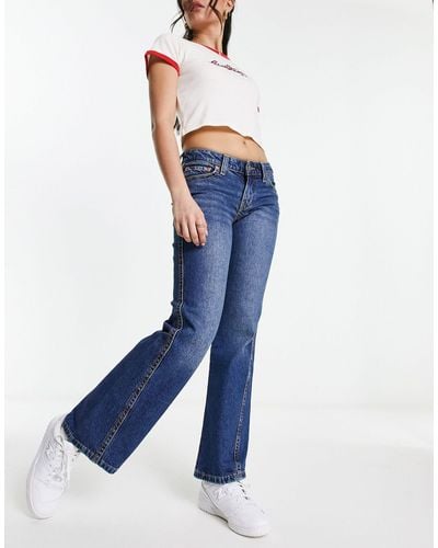 Levi's – noughties – bootcut-jeans im used-look - Blau