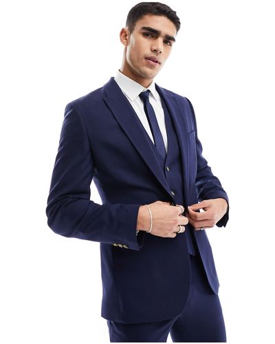 ASOS Wedding Super Skinny Suit Jacket - Blue