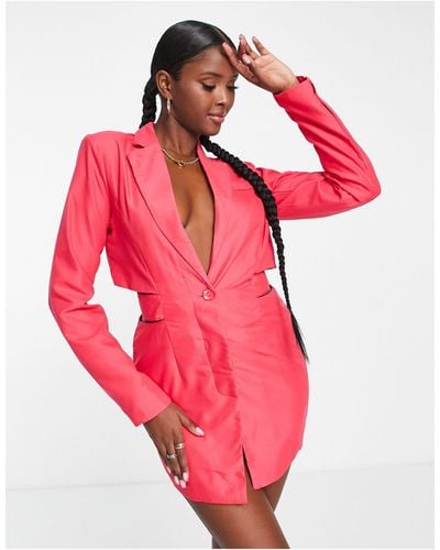 Missy Empire Blazer Dress With Cut Out Detail - Red