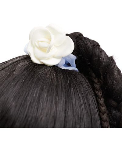 True Decadence Satin Rose Hair Scrunchie - Black