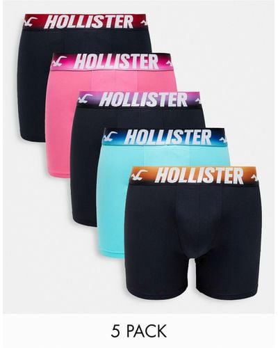 Hollister Active - Set Van 5 Boxershorts Met Logomotief Op - Meerkleurig