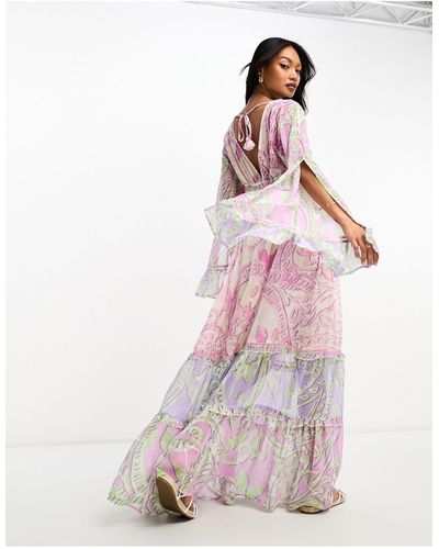 beach dresses river island River Island Light Pink Morrocan Slip Dress