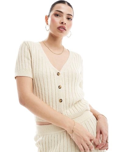 Vero Moda Aware Lightweight Knitted Cardigan Co-ord - White