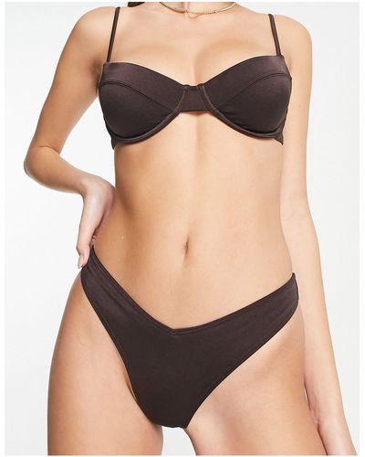 RVCA – bikinihose mit hohem beinausschnitt - Schwarz