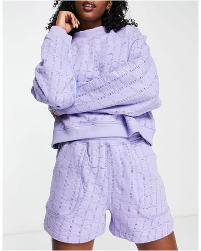 Nike Nike Yoga Luxe Therma-fit Cosy Reversible Fleece Shorts - Purple