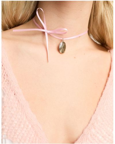 Reclaimed (vintage) Delicate Ribbon Necklace - Natural