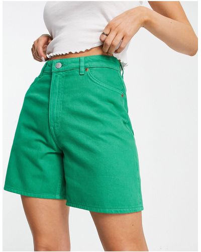 Monki Denim Shorts - Green