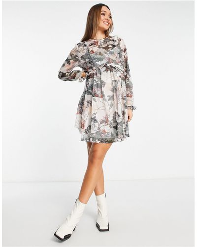 Ted Baker Vestido corto color estampado - Blanco