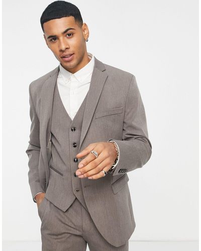 SELECTED Slim Suit Jacket - Grey