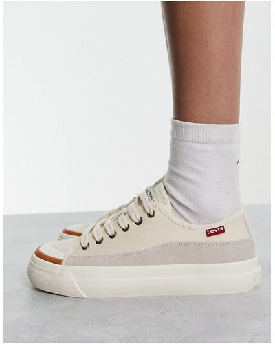 Levi's Square - Lage Sneakers - Wit