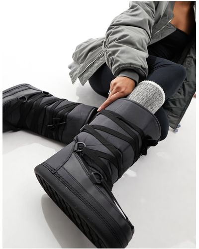ASOS Alaska Puffer Snow Boots - Black