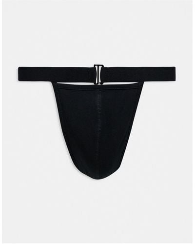 ASOS Thong With Front Strap - Black