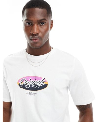 Jack & Jones T-shirt With Originals Logo - White