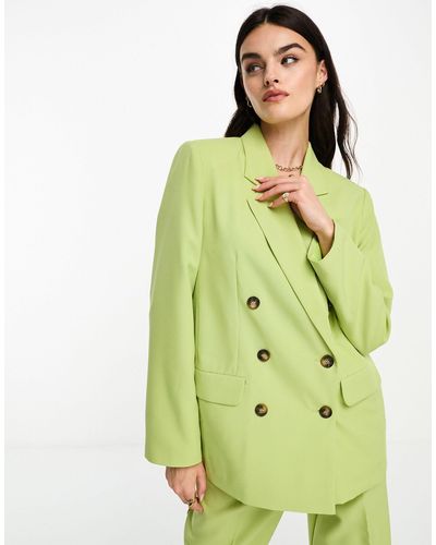 ASOS Double Breasted Nette Blazer - Groen