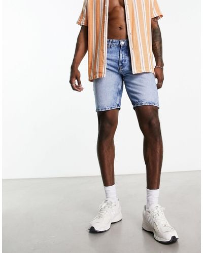 Only & Sons Loose Fit Denim Shorts - Blue