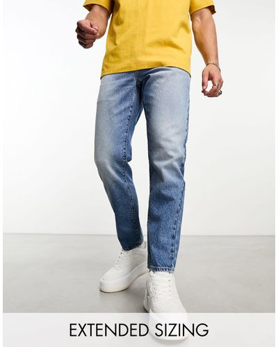 ASOS Jeans classici rigidi medio slavato vintage - Blu