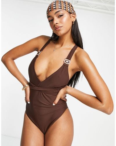 Moda Minx Amour Multiway Swimsuit - Brown