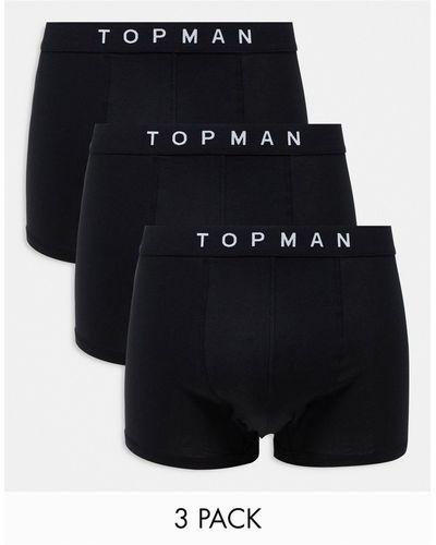 TOPMAN 3 Pack Trunks - Black
