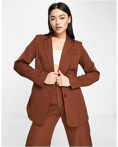 Missy Empire Relaxed Blazer Co-ord - Brown