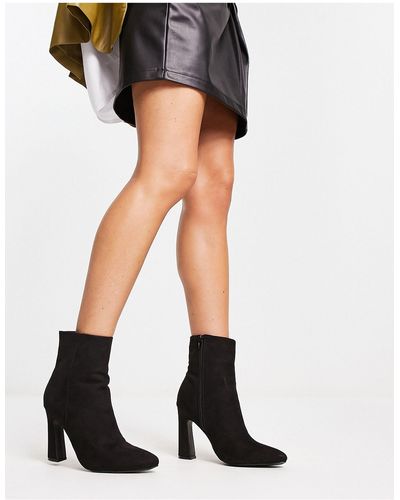 New Look Flared Heeled Boots With Pointed Toe - Black