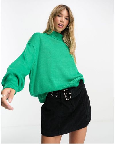 ASOS Oversized High Neck Sweater - Green