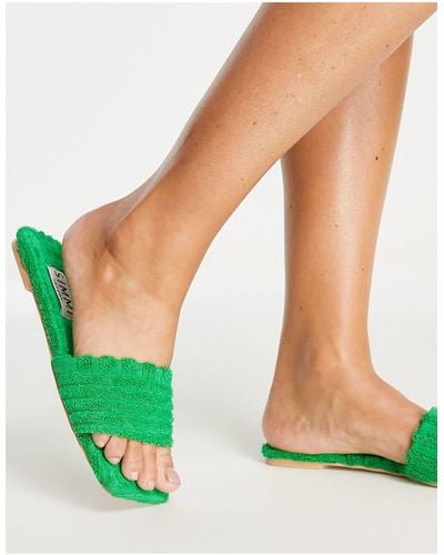 SIMMI Simmi london – flache sandalen aus frottee - Grün