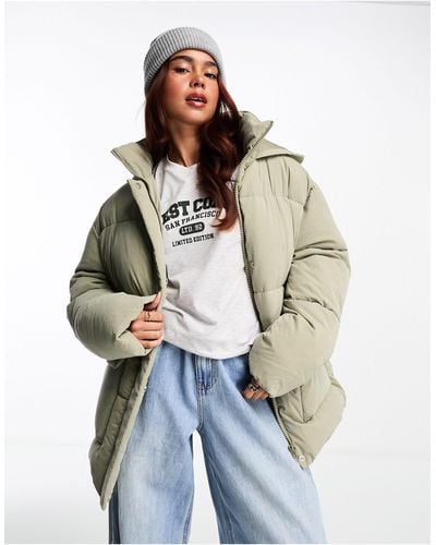 ASOS Peached Puffer Jacket - Blue
