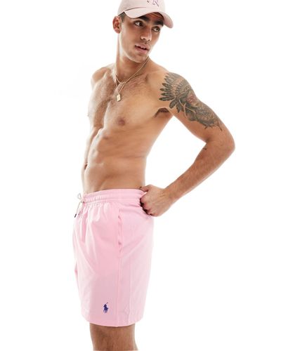 Polo Ralph Lauren Traveler Icon Logo Swim Shorts - Pink