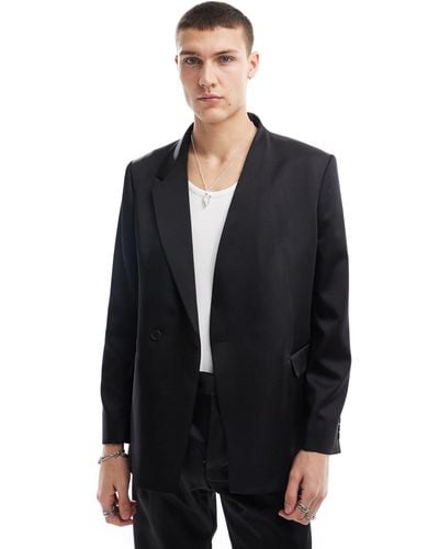 Viggo Asymmetric Suit Jacket - Blue