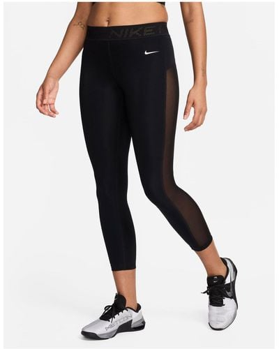 Nike Nike Pro Training Dri-fit Mid Rise 7/8 Mesh leggings - Black