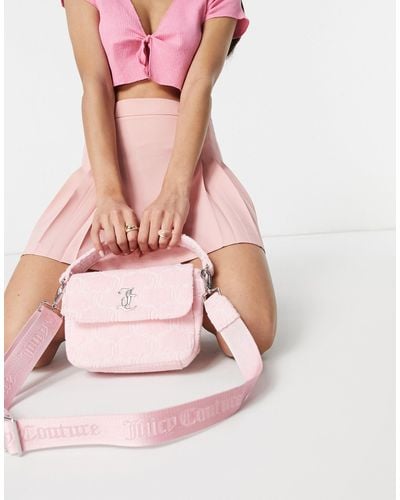 Juicy Couture Mono Logo Cross Body Handbag - Pink