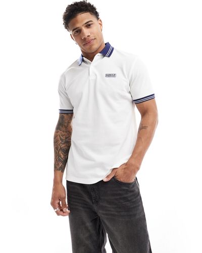 Barbour Tracker Tipped Polo Shirt - White