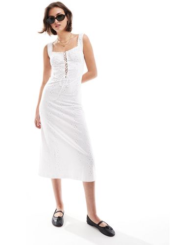 ASOS – camisole-midikleid - Weiß