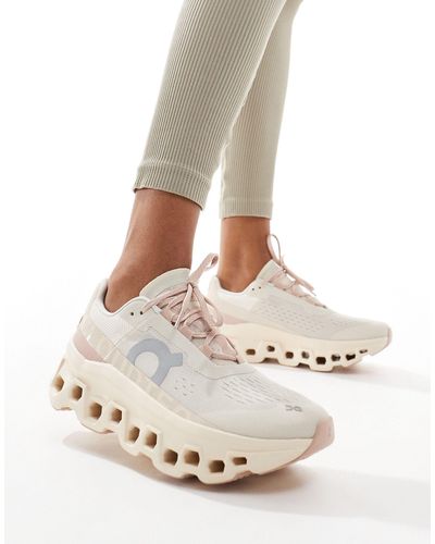 On Shoes On Cloudmonster Running Trainers - Natural