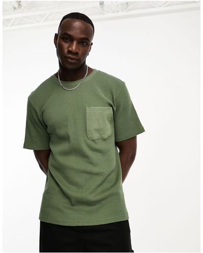 Bolongaro Trevor Tall Oversized Waffle T-shirt - Green