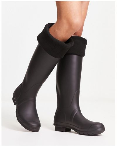 ASOS Tall Welly Boot Fleece Socks - Black