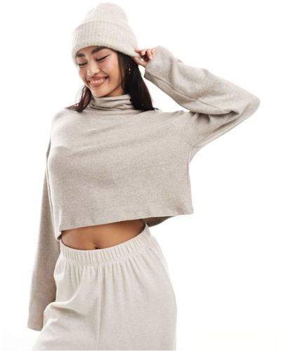 Pull&Bear Crew Neck Jumper - Natural