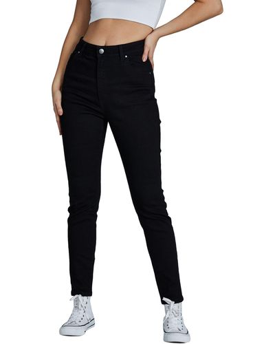 Cotton On Skinny Jeans Met Hoge Taille - Zwart